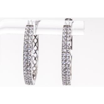 0.77ct Diamond Hoop Earrings