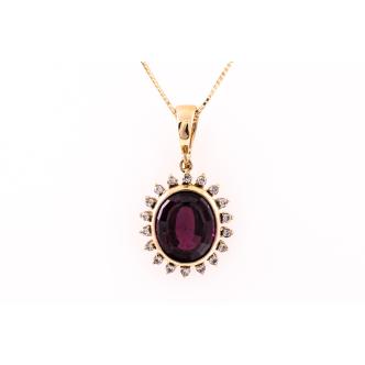 9.47ct Garnet and Diamond Pendant