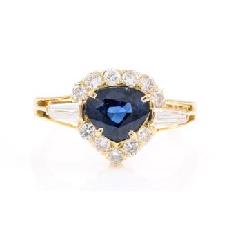 1.35ct Sapphire & 0.56ct Diamond Ring