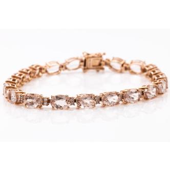 15.88ct Morganite and Diamond Bracelet