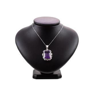 21.26ct Amethyst and Diamond Pendant