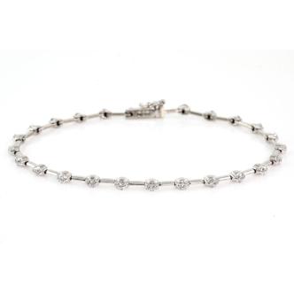 1.25ct Diamond Bracelet 18ct Gold 7.7g