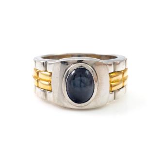 2.13ct Blue Sapphire Mens Ring 24.5g