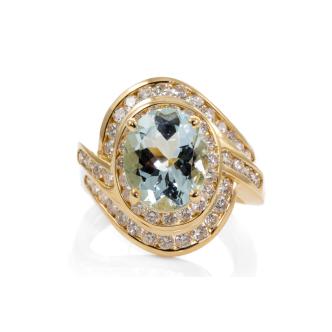 3.00ct Aquamarine and Diamond Ring