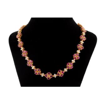 17.18ct Ruby & 2.20ct Diamond Necklace