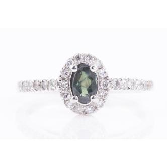 0.37ct Alexandrite and Diamond Ring