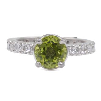 1.14ct Peridot and Diamond Ring