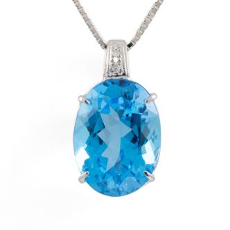 14.82ct Topaz and Diamond Pendant