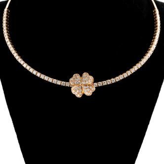 3.00ct Diamond Collar Necklace 18ct Gold