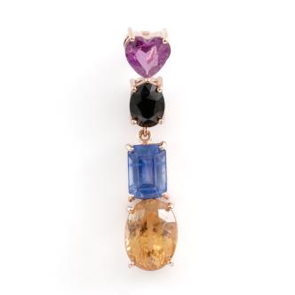 Ceylon Sapphire & Pink Sapphire Pendant