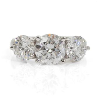 4.00ct Diamond Trilogy Ring GIA