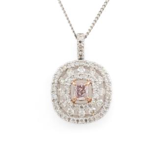 0.22ct Pinkish Purple Diamond Pendant