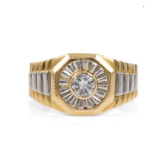 0.36ct Diamond Mens Gold Ring