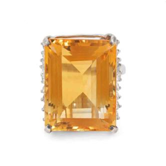 24.15ct Citrine and Diamond Ring