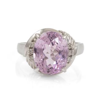 6.00ct Kunzite and Diamond Ring