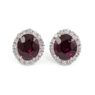 8.80ct Rhodolite Garnet Earrings