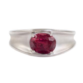 2.14ct Oval Pink Tourmaline Ring