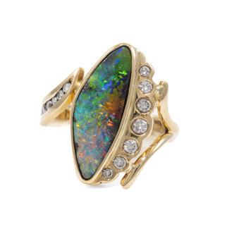 Opal and Diamond Ring