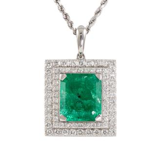 6.52ct Colombian Emerald Pendant GIA