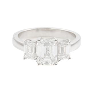 2.51ct Diamond Trilogy Ring GIA E