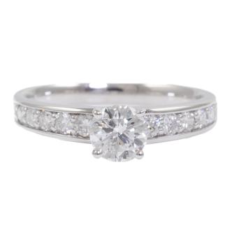 0.57ct Centre Diamond Ring GSL F SI1