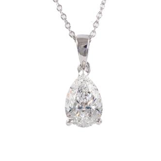 1.50ct Diamond Solitaire Pendant GIA F