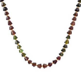 Multi-coloured Tourmaline Bead Necklace