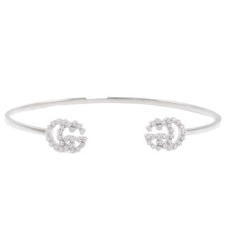 Gucci GG Running Cuff Diamond Bangle