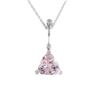 6.75ct Morganite and Diamond Pendant