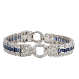 9.80ct Sapphire and Diamond Bracelet