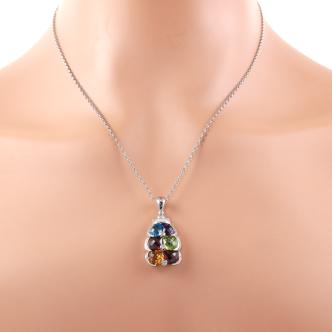 10.07ct Mixed Gemstone & Diamond Pendant