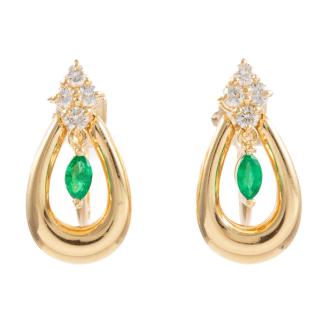 0.20ct Emerald and Diamond Earrings