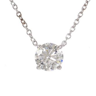 0.70ct Diamond Solitaire Pendant GIA D SI1