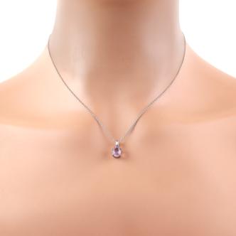 1.64ct Morganite and Diamond Pendant