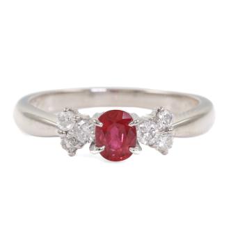 0.53ct Ruby and Diamond Ring