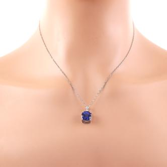 5.26ct Tanzanite and Diamond Necklace