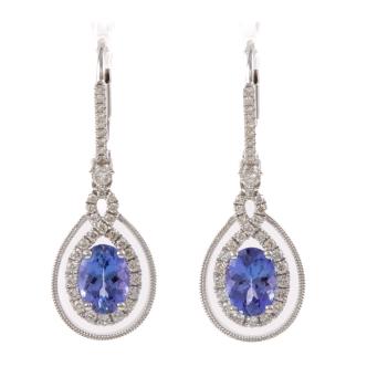 1.69ct Tanzanite and Diamond Earrings